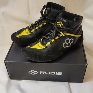 Rudis wrestling shoes black and yellow, size 6.5 Men's